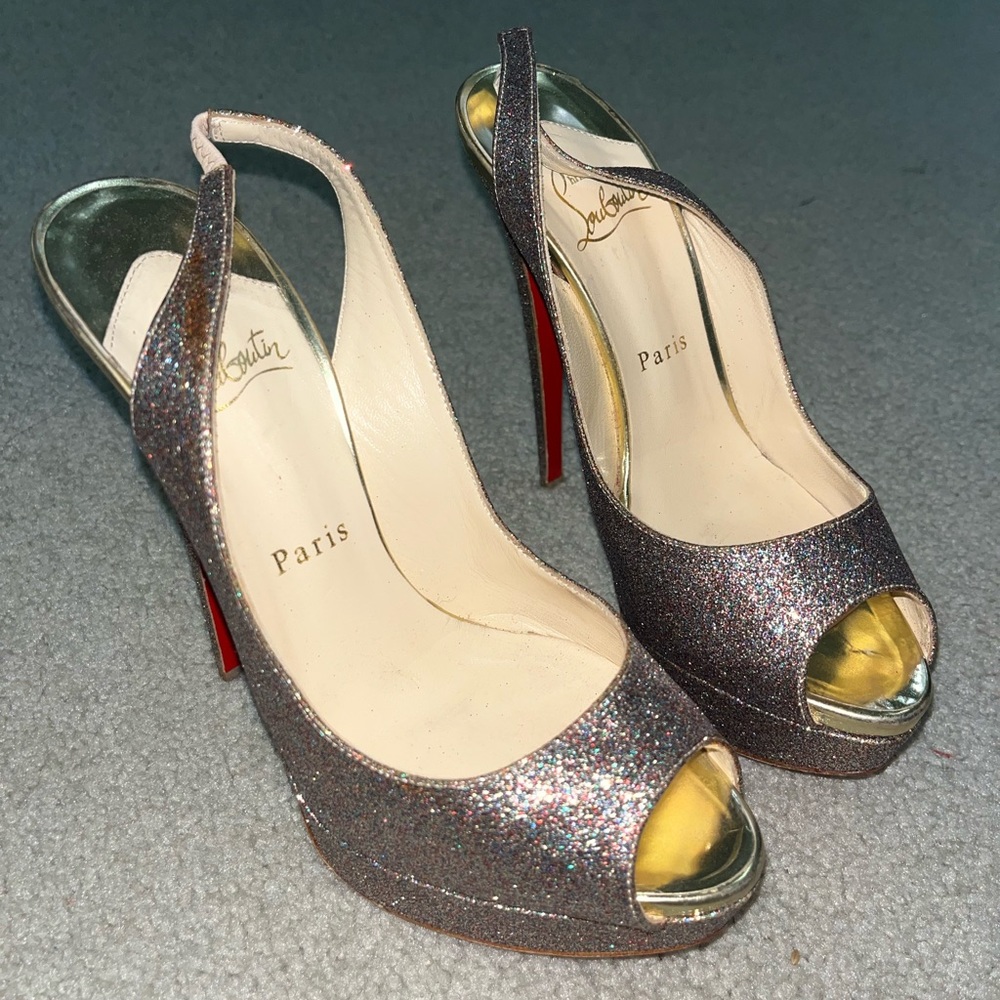 glitter pumps christian louboutin